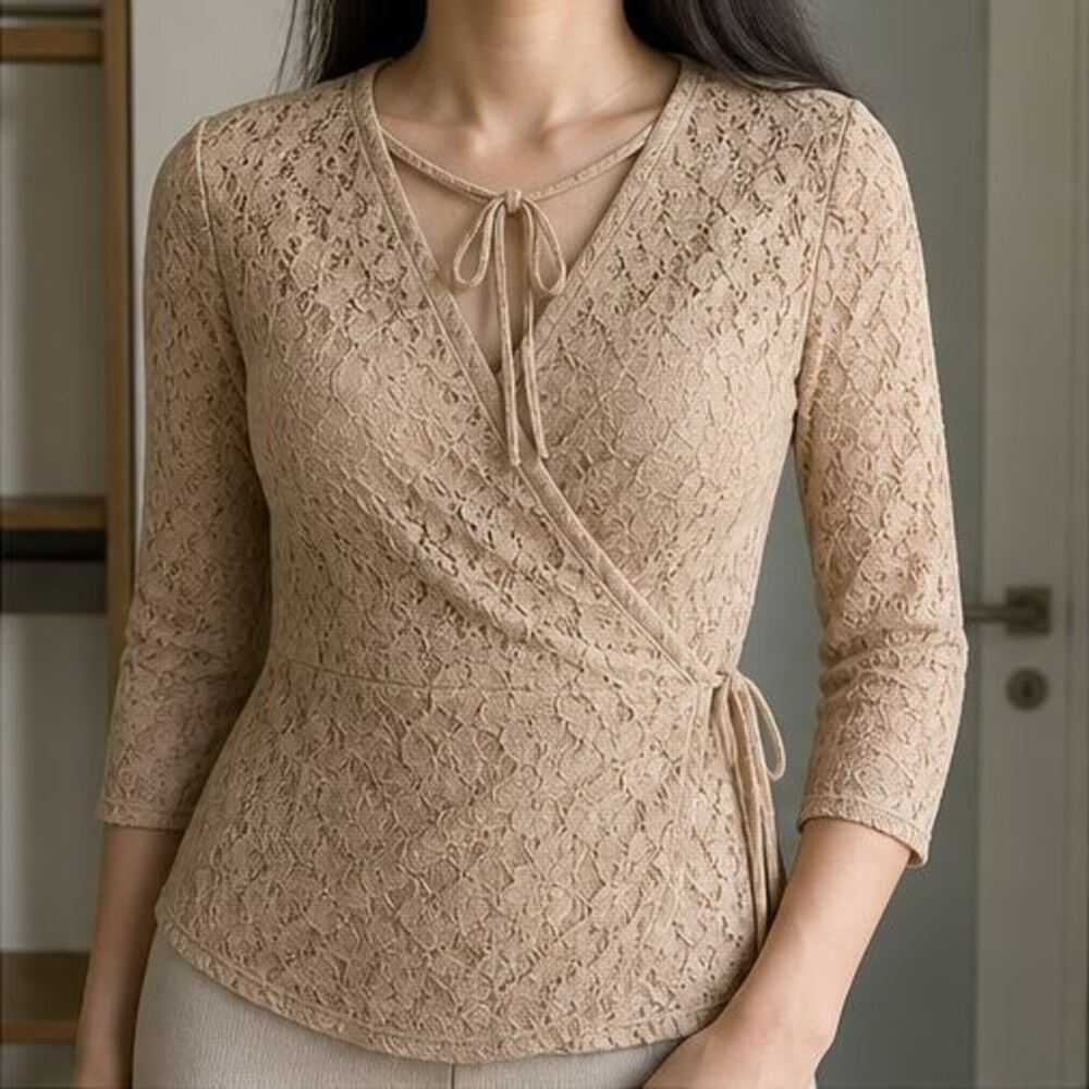 Sand Ruffle Blouse - Picture 2 of 6
